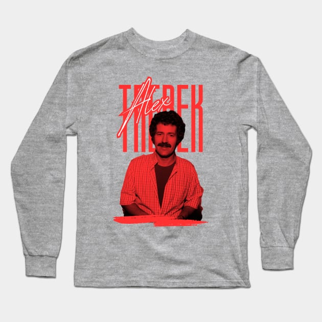 Alex trebek/// retro for fans Long Sleeve T-Shirt by DetikWaktu